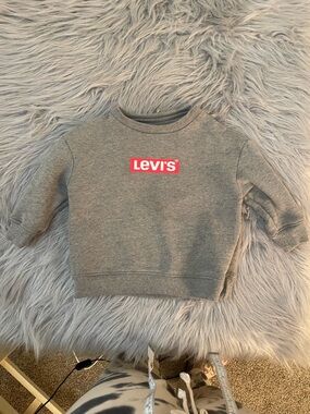 🐶Levi's Grey Crewneck Sweatshirt with Red Logo